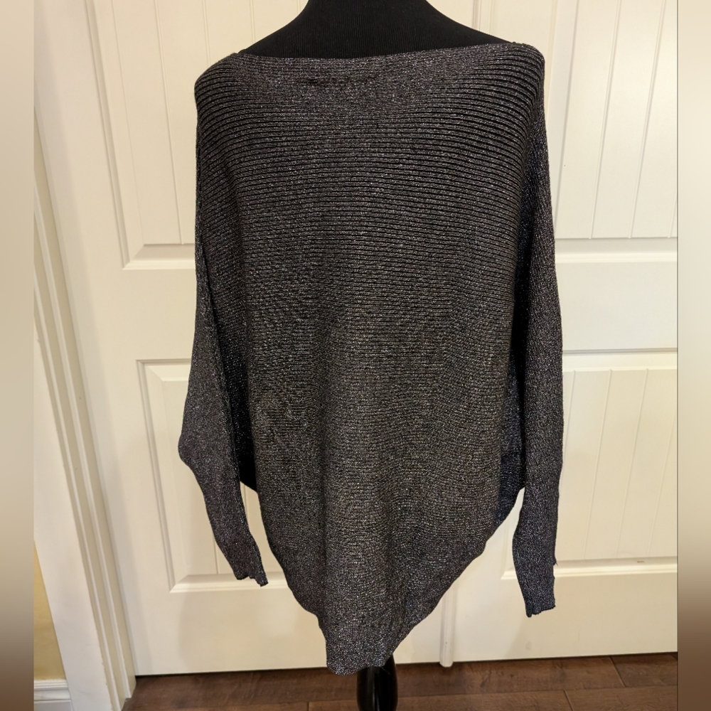 Philosophy Boat Neck Black and Gun Metal Sweater - Picture 3 of 5